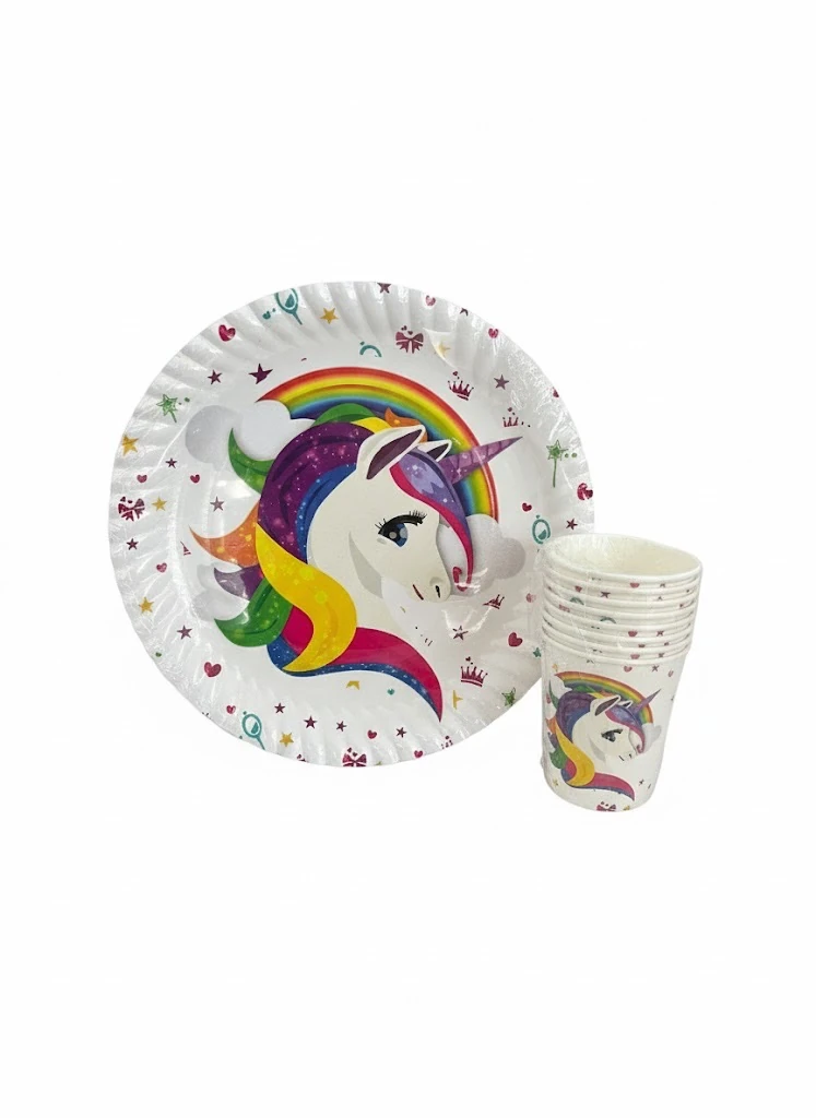 Unicorn 8’li Tabak ve Bardak