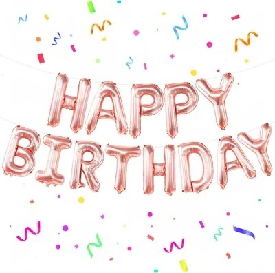 Happy Birthday Takım Folyo Rose Gold Balon