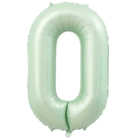 0 Yeşil Rakam Folyo Balon 34 İnç