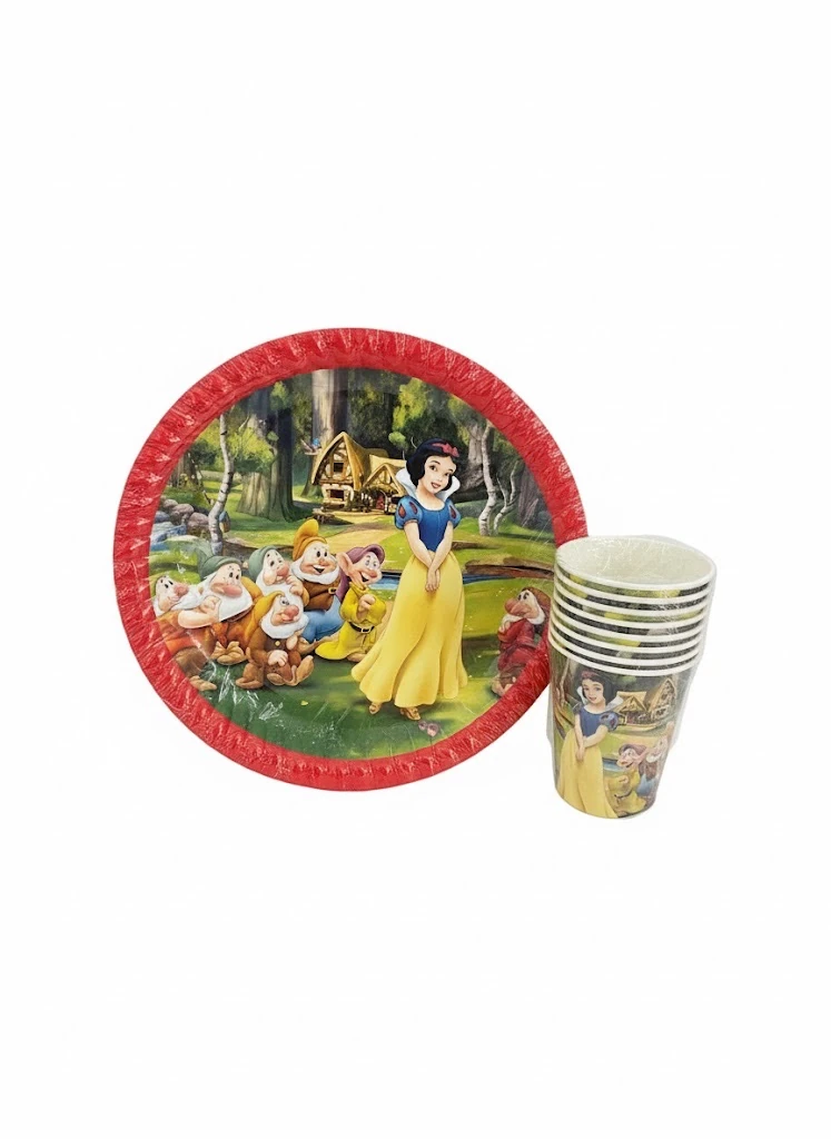 Pamuk Prenses 8’li Tabak ve Bardak