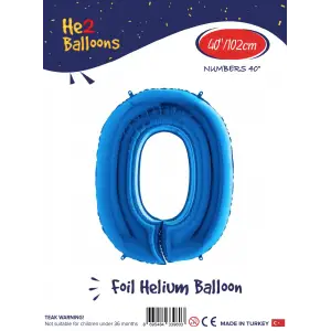 Mavi 40 İnç Rakam Folyo Balon