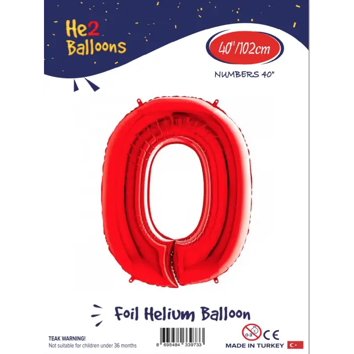 Kırmızı 40 İnç Rakam Folyo Balon