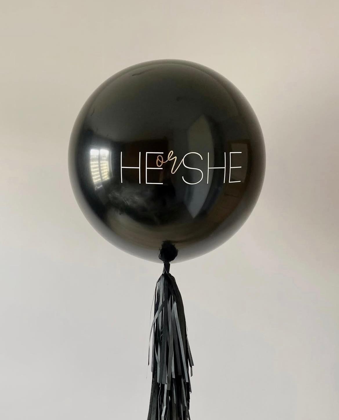 Cinsiyet Partisi Siyah Balon Konsept