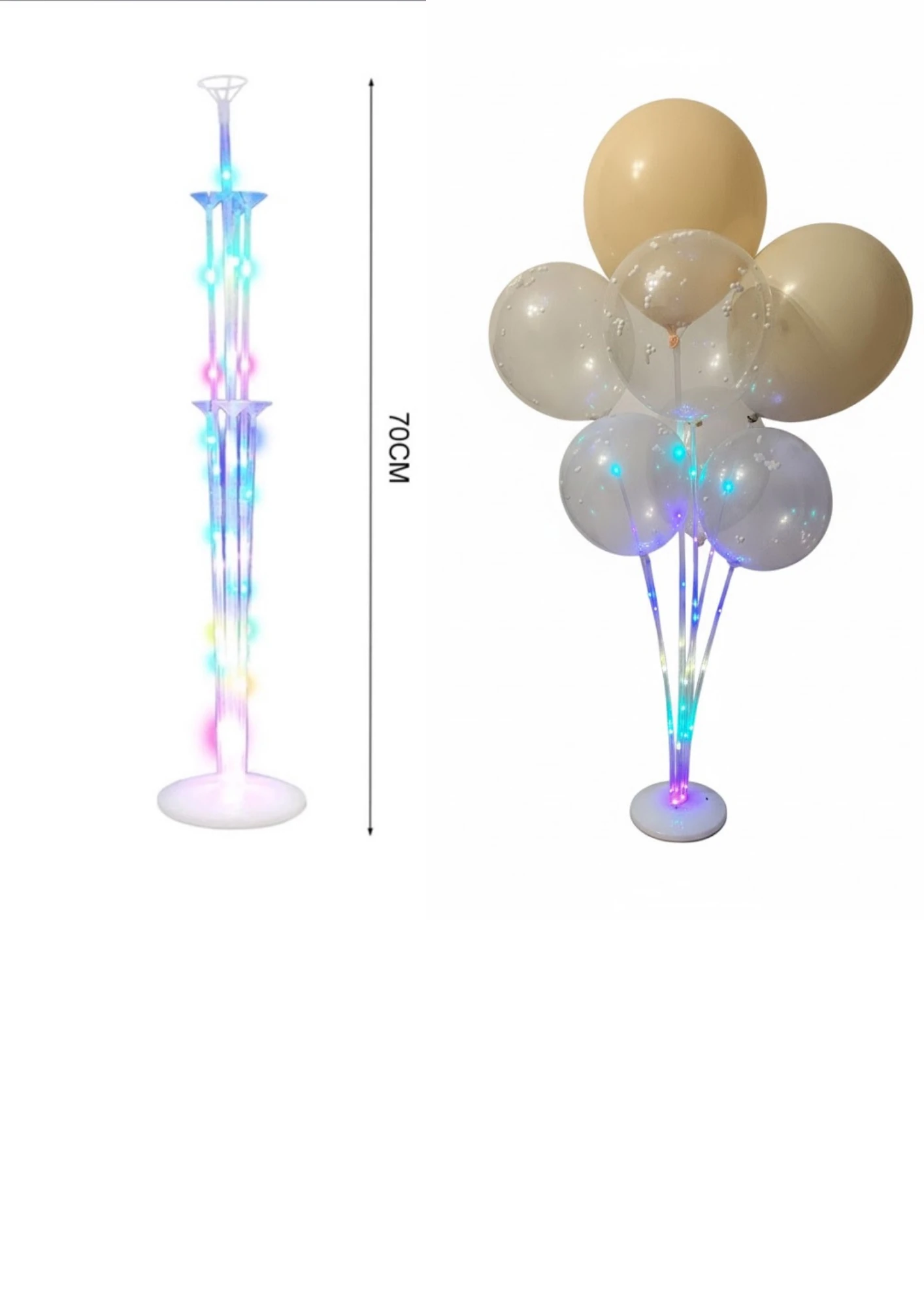 Balon Standı 70cm Led Işıklı 7’li 
