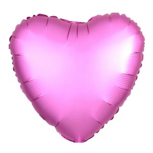 Lila Saten Kalp Folyo Balon