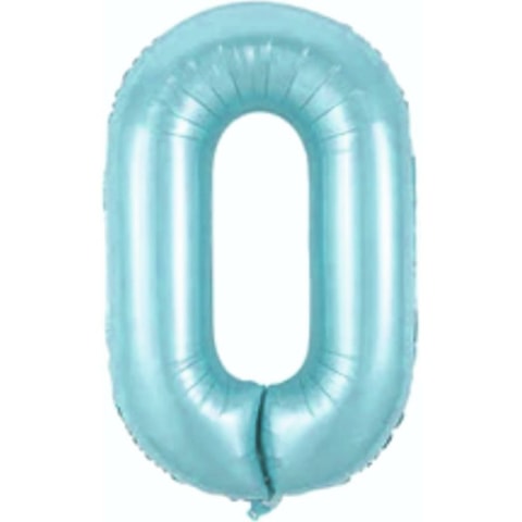 0 Mavi Rakam Folyo Balon 34 İnç