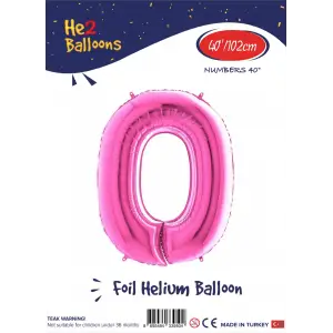 Pembe 40 İnç Rakam Folyo Balon