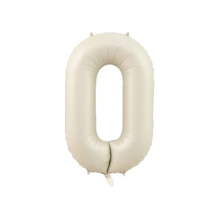 0 Krem Rakam Folyo Balon 34 İnç