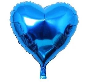 Mavi Kalp Folyo Balon 24 İnç