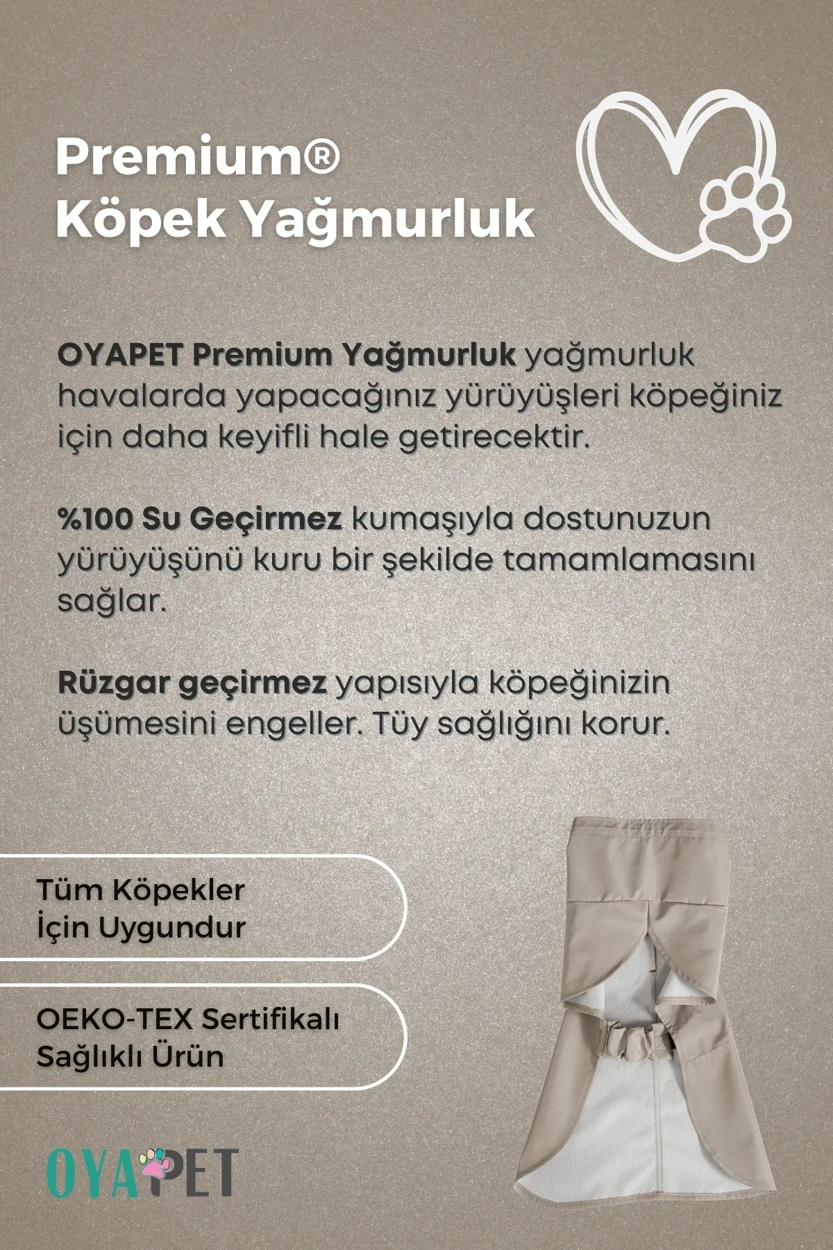 Premium Konforlu Model Köpek Yağmurluğu