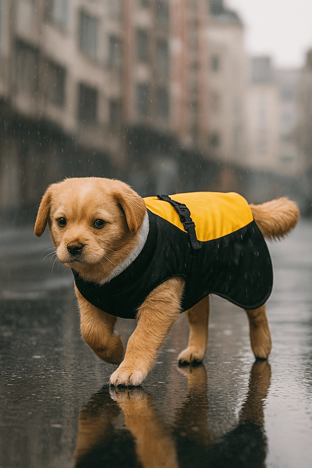Köpek Yağmurluk Mont – İçi Sıcak Tutan Polar, Su ve Rüzgar Geçirmez, Kolay Giydirilen Köpek Kıyafeti