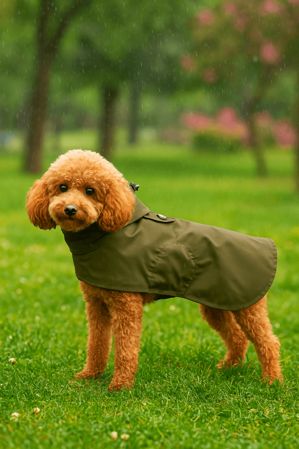 Premium Konforlu Model Köpek Yağmurluğu - Haki