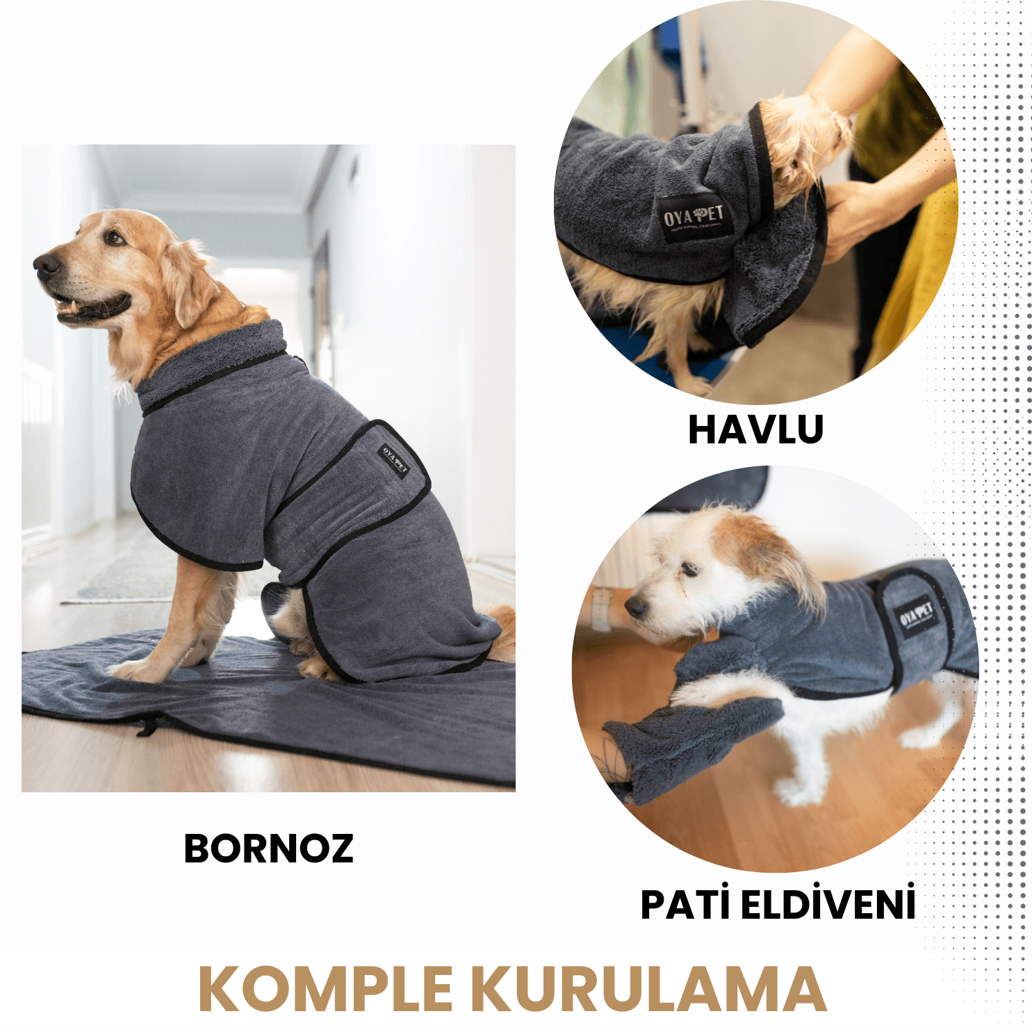 3'lü MicroPerformance® Köpek Kurulama Seti