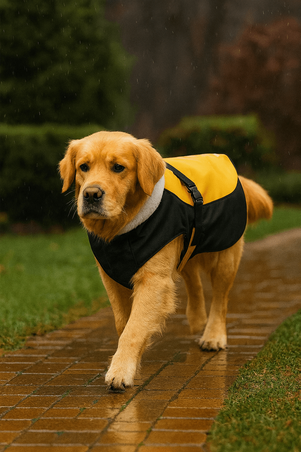 Köpek Yağmurluk Mont – İçi Sıcak Tutan Polar, Su ve Rüzgar Geçirmez, Kolay Giydirilen Köpek Kıyafeti