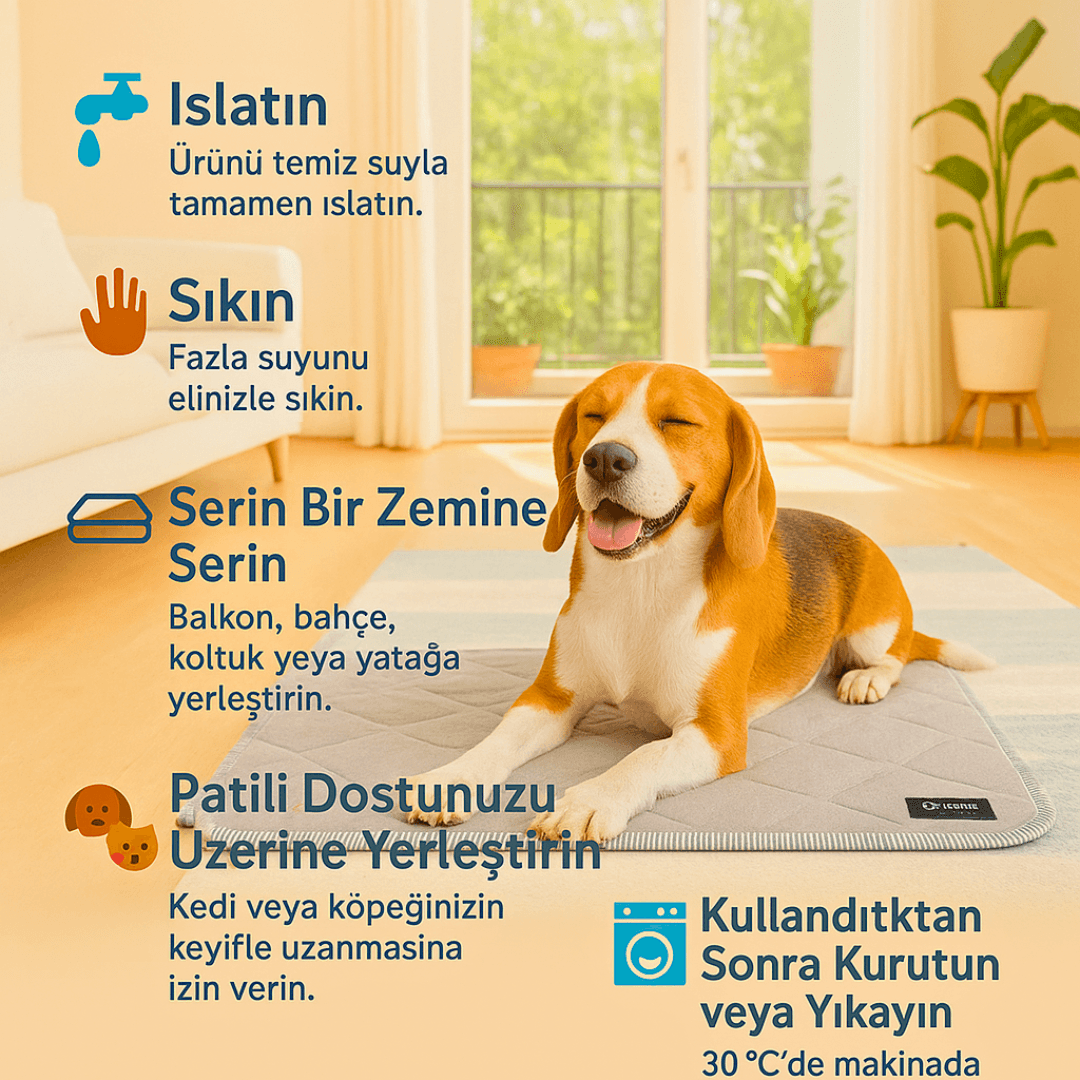 Kedi Köpek Serinletme Matı – Soğutucu Minder & Yatak (Yazlık)
