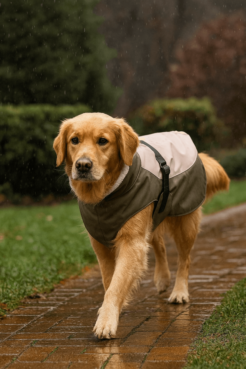 Köpek Yağmurluk Mont – İçi Sıcak Tutan Polar, Su ve Rüzgar Geçirmez, Kolay Giydirilen Köpek Kıyafeti