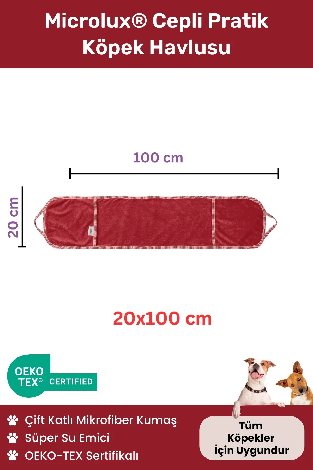 MicroLux® Cepli Pratik Köpek Havlusu