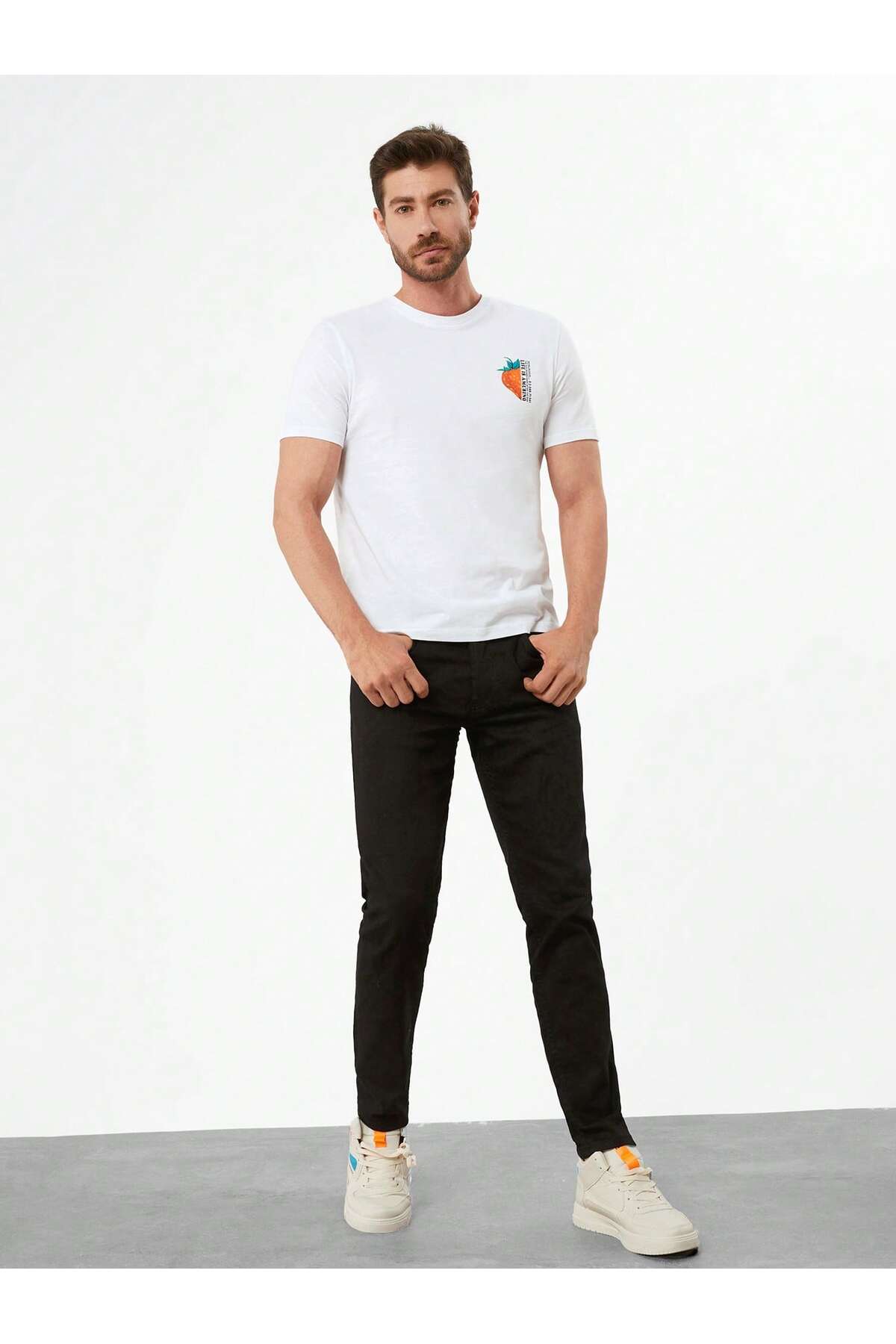 ERKEK SİYAH SLİM FİT PANTOLON