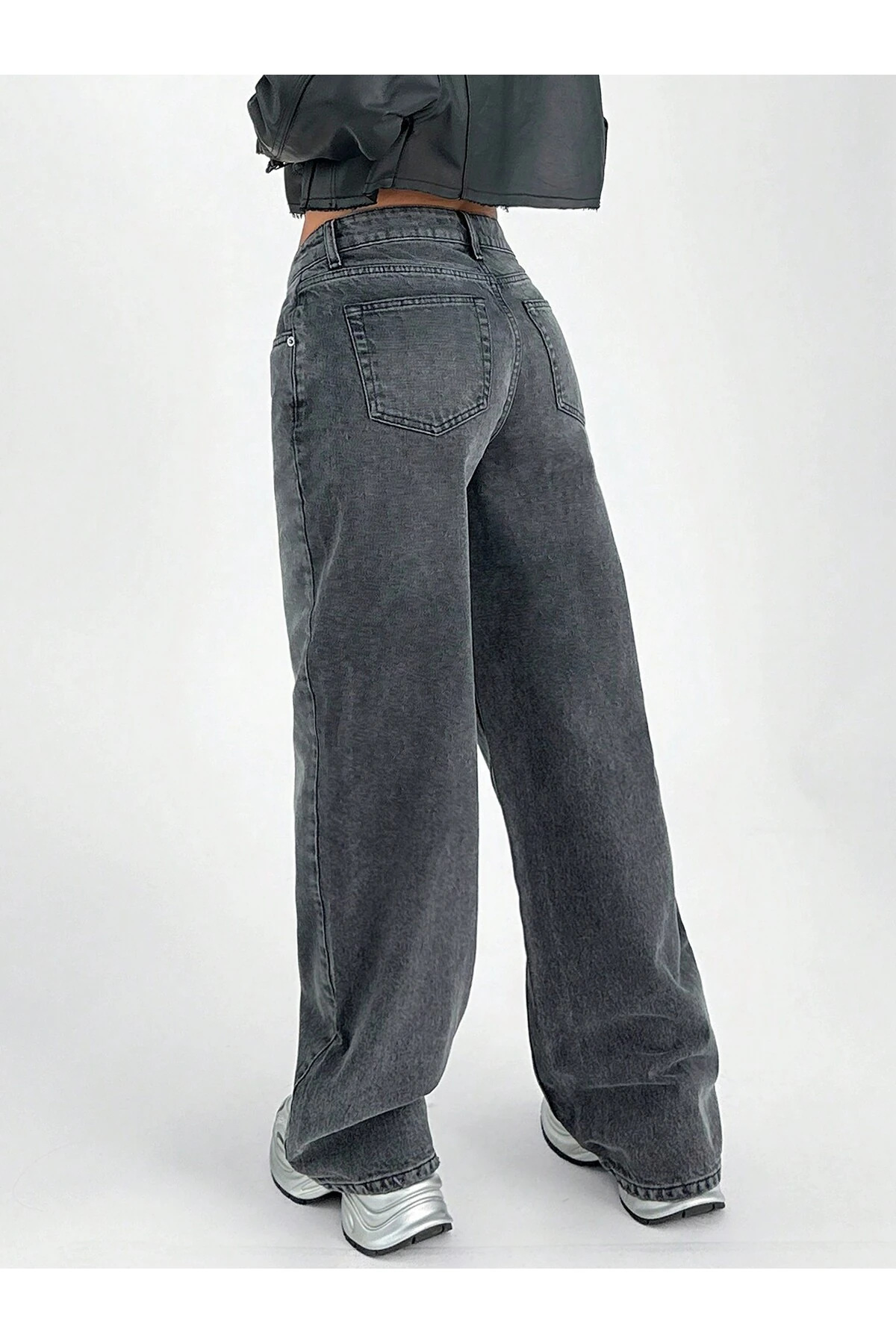 Kadın Wide Leg Jeans Pantolon