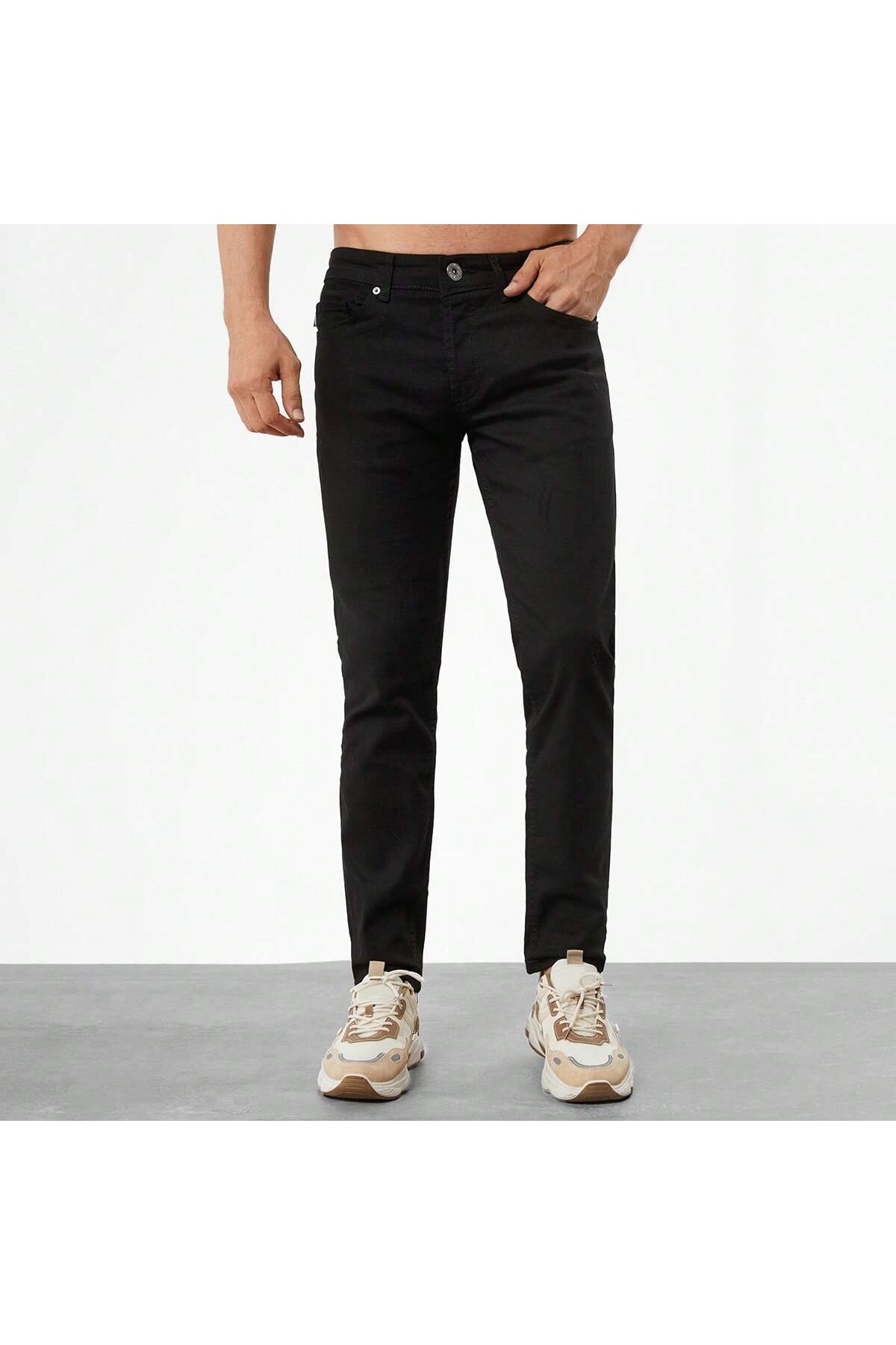 ERKEK SİYAH SLİM FİT PANTOLON