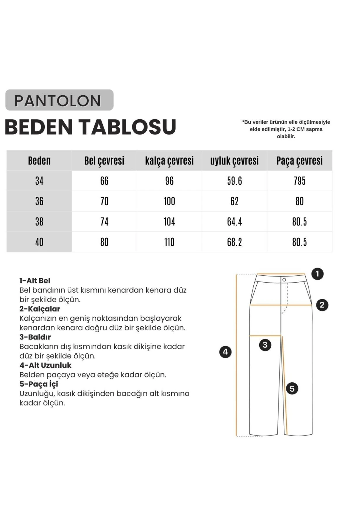 Kadın Lacivert Katlı Paça Denim Pantolon