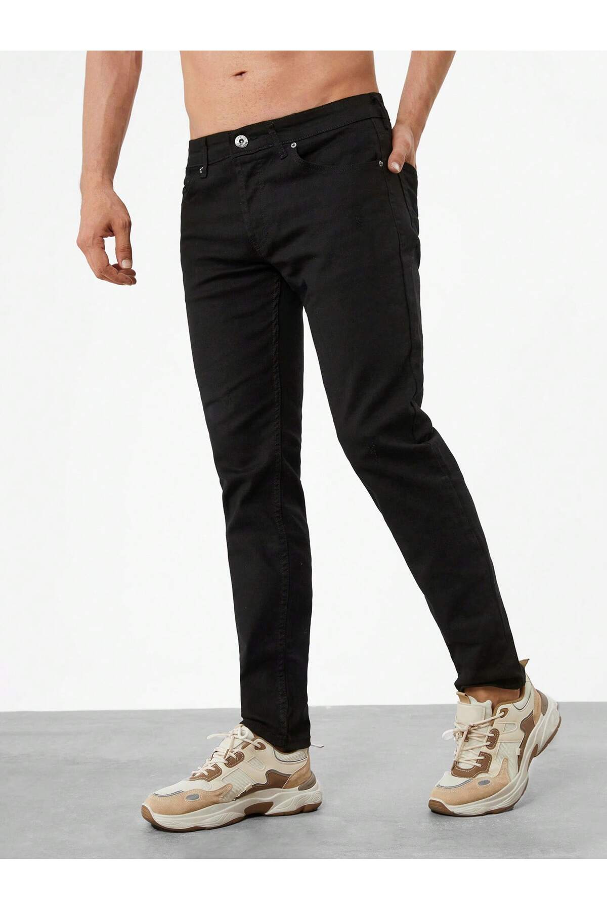 ERKEK SİYAH SLİM FİT PANTOLON
