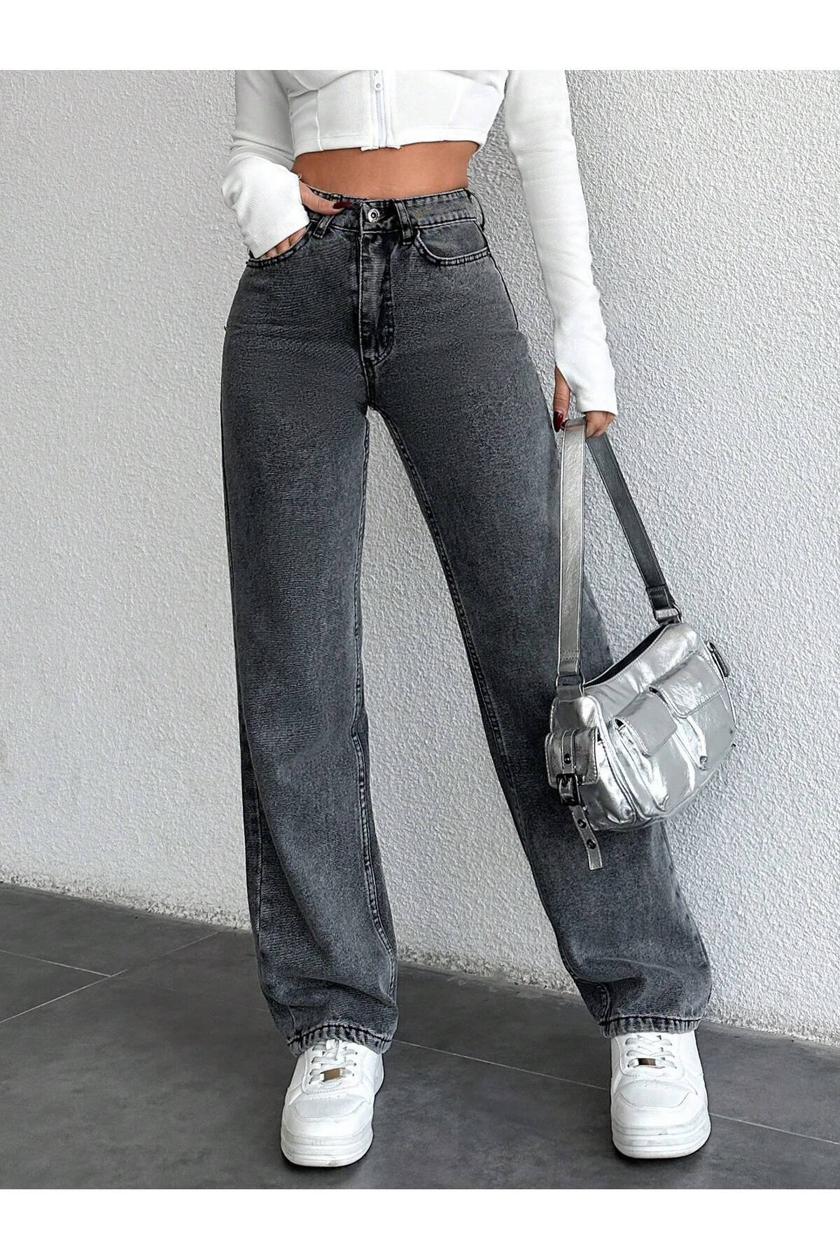 KADIN STRAIGHT DENİM PANTOLON