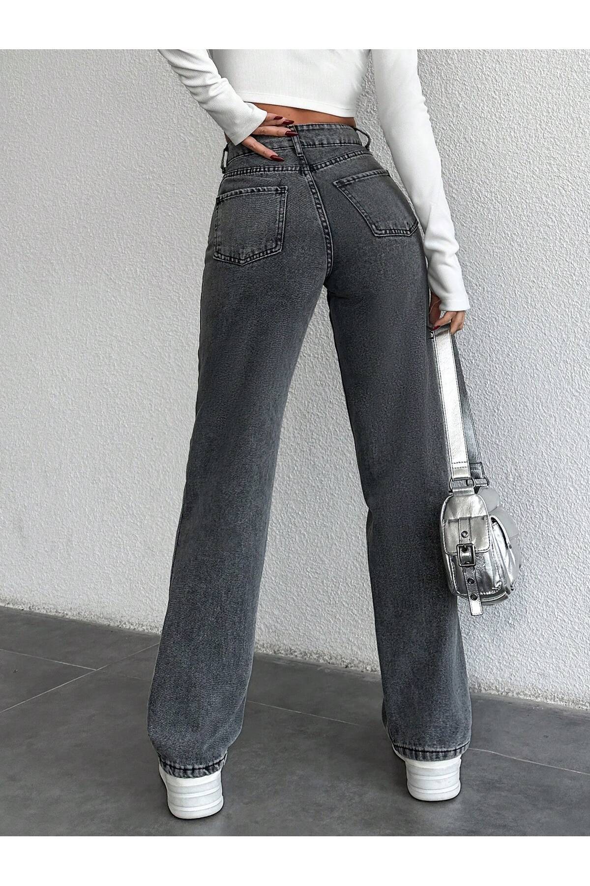 KADIN STRAIGHT DENİM PANTOLON