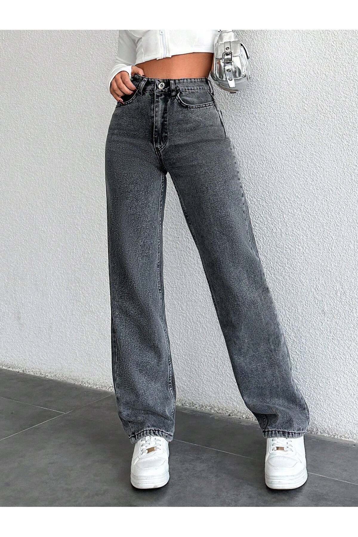 KADIN STRAIGHT DENİM PANTOLON