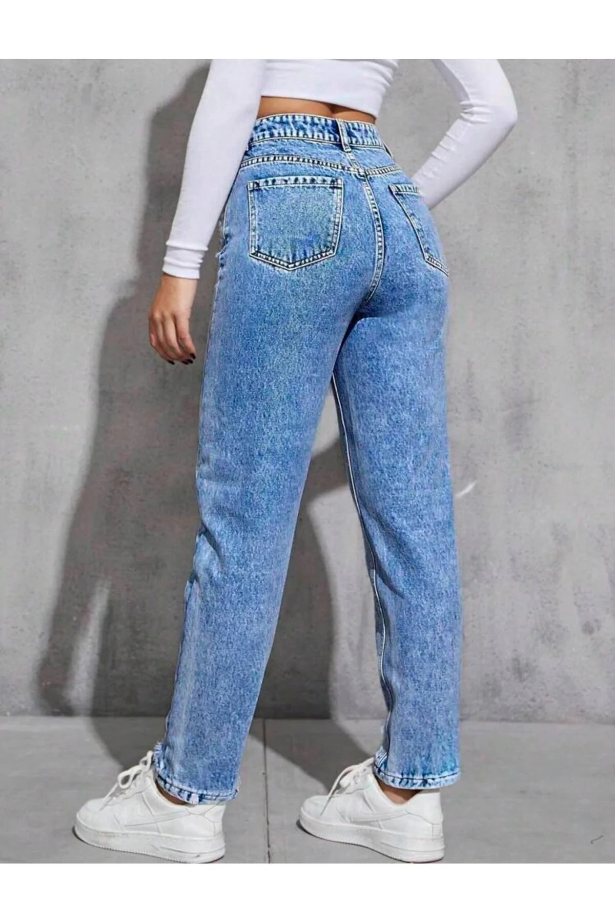 KADIN DENİM PANTOLON YIPRATMALI