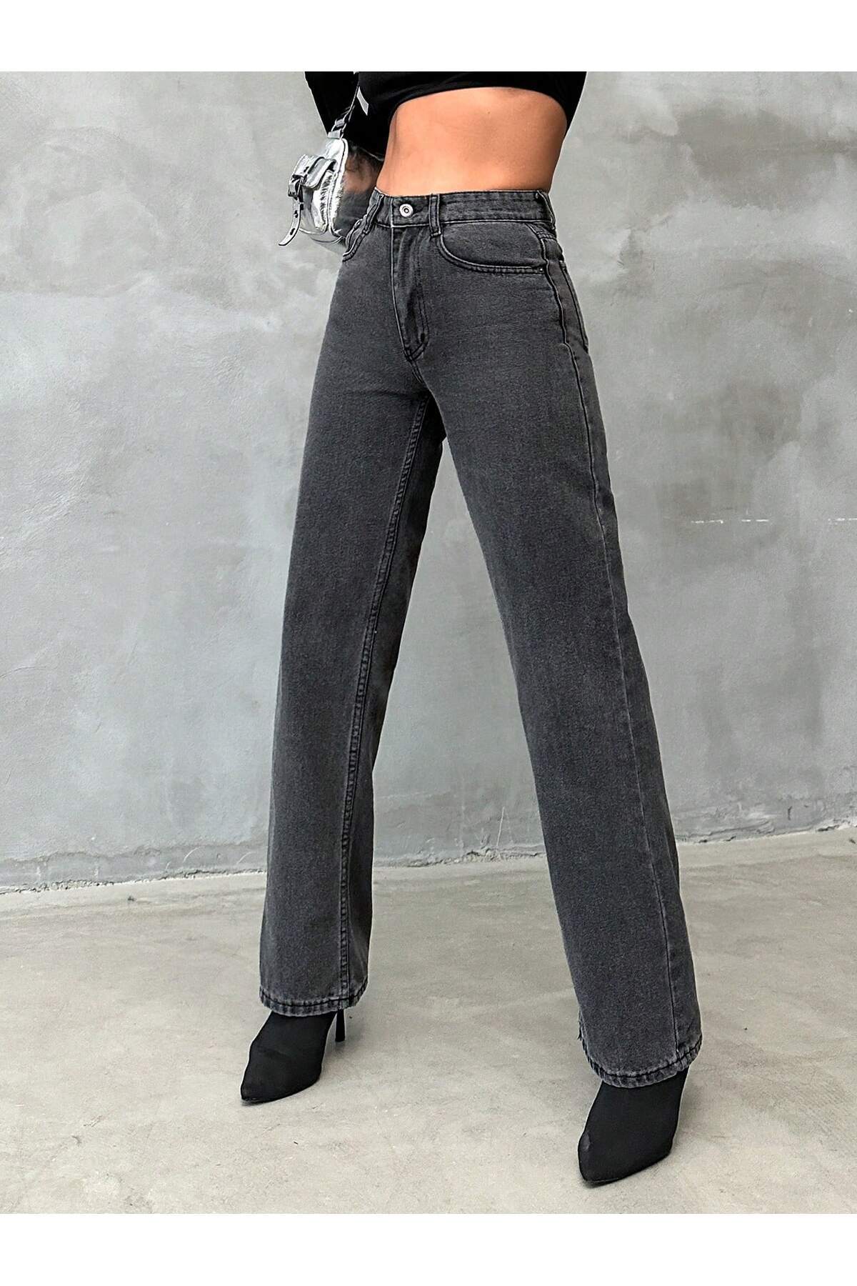 KADIN YÜKSEK BEL STRAIGHT FÜME PANTOLON
