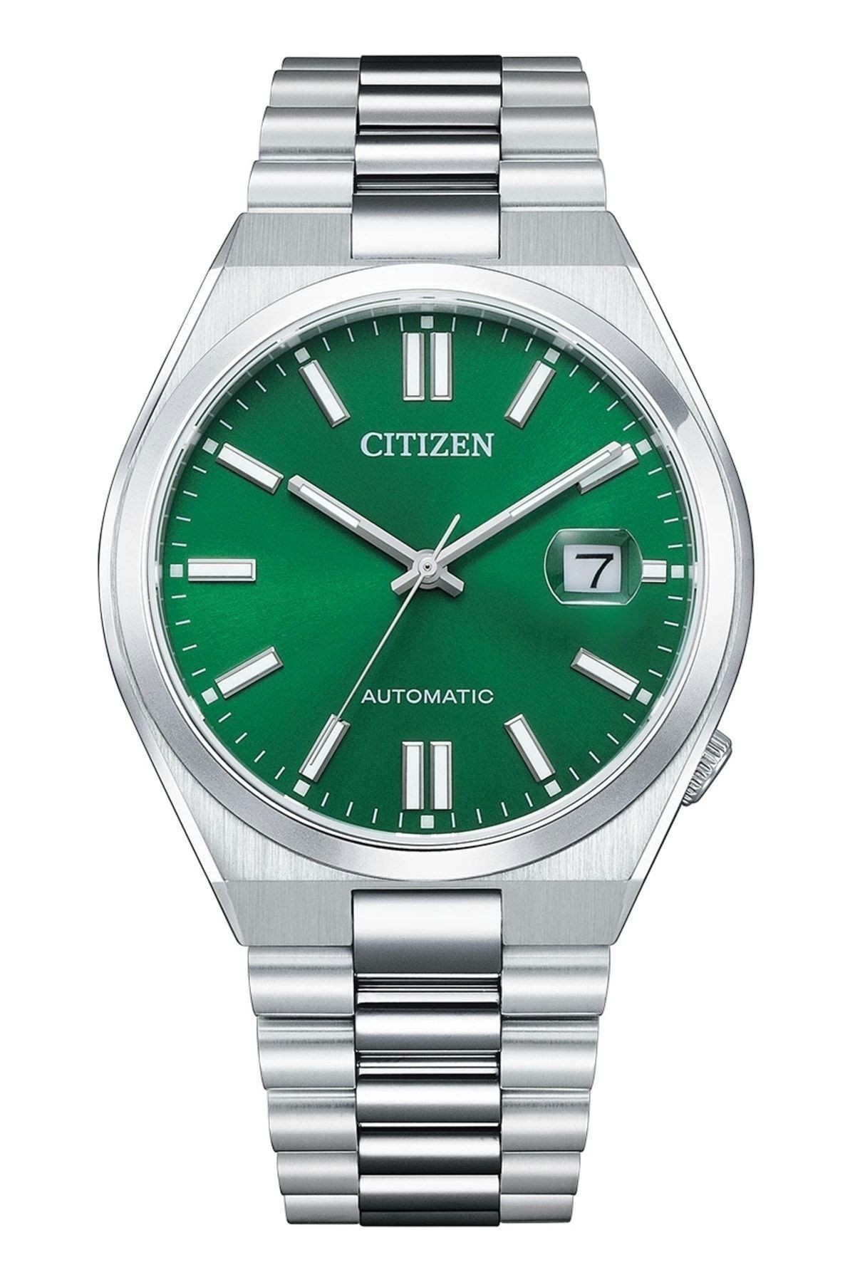 Cıtızen Tsuyosa NJ0150-81X Otomatik Çelik Yeşil Kadran 40 mm Erkek Kol Saat