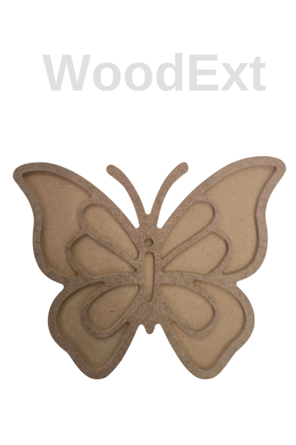 Ahşap Mozaik Baz. Kelebek Büyük Mozaik Ahşap Baz. 21 Cm X 28 Cm Derinlik 4 Mm