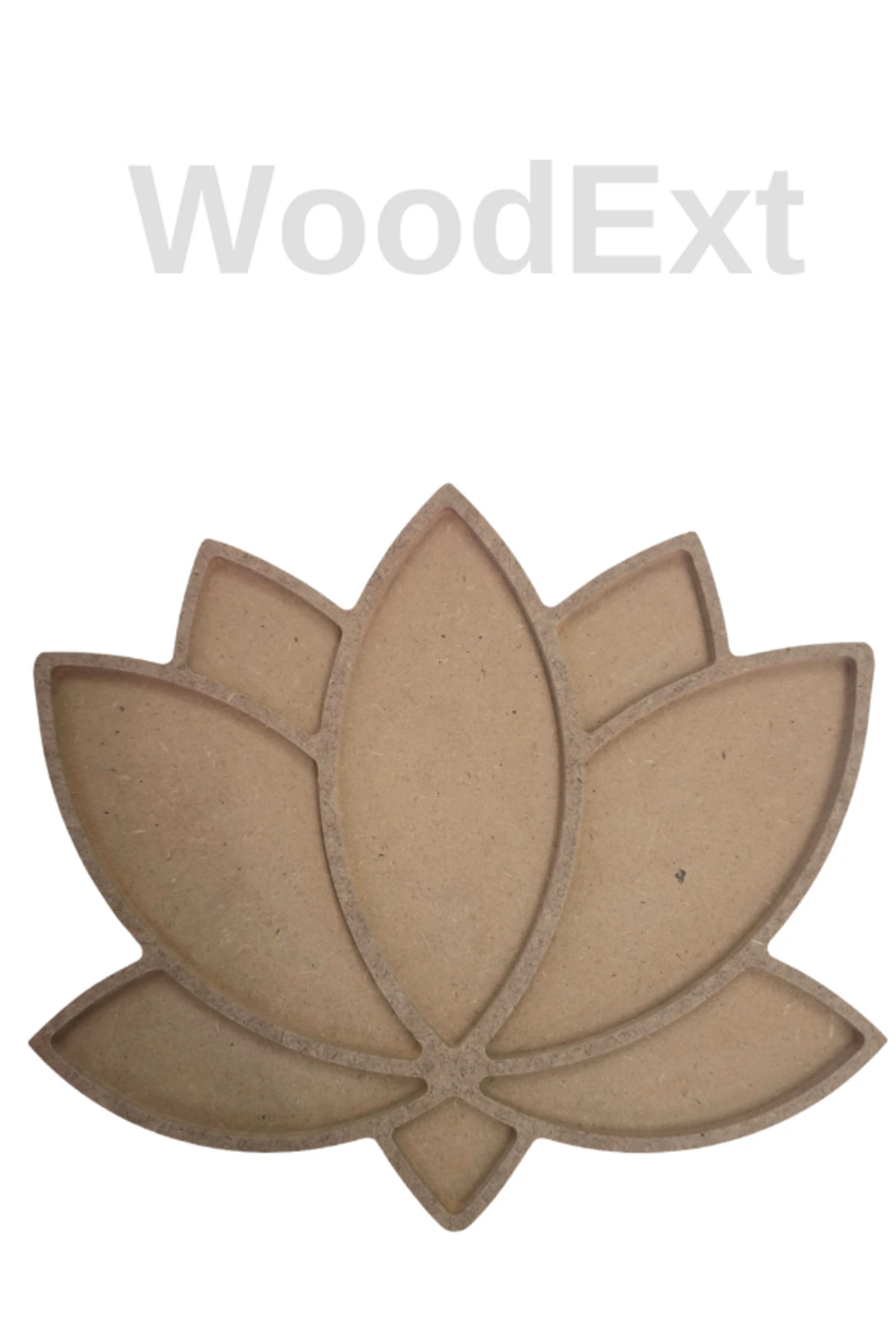 Mozaik Çalışması Için Lotus Çiçeği Ahşap Baz. 23 Cm X 28 Cm Derinlik 4 Mm