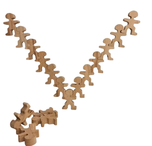 Woodext 20 Adet Özel Tasarım, Ahşap Denge Adam Oyunu. Kusursuz Denge