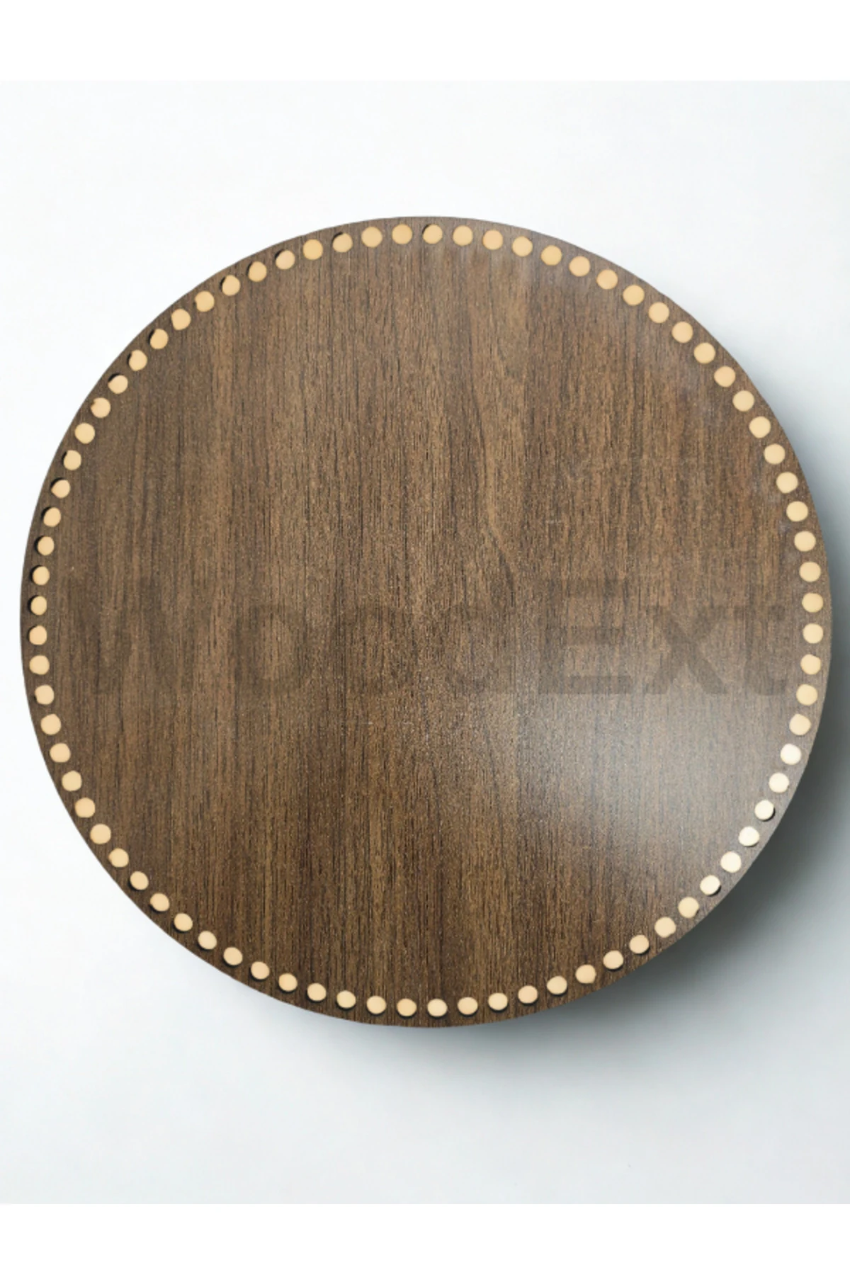 Ahşap Tepsi Örgü Tabanı Plakası Çift Taraftlı Yuvarlak30 Cmx30cm Ahşap tepsi Ve Sepet Altı