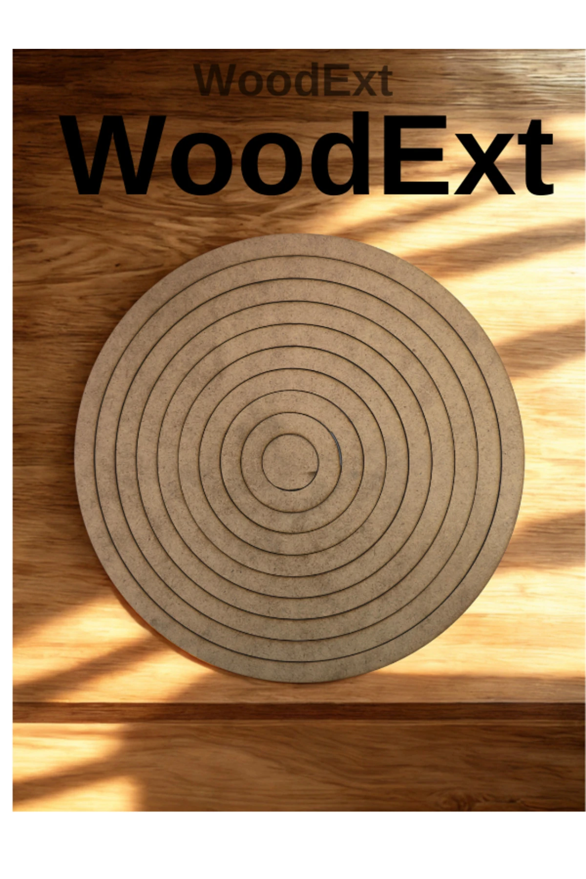 9'lu Vidasız Ahşap Yuvarlak 3 Mm Kalınlıkta Kasnak, Düş Kapanı, Makrome Örgü Için Mdf Kasnak