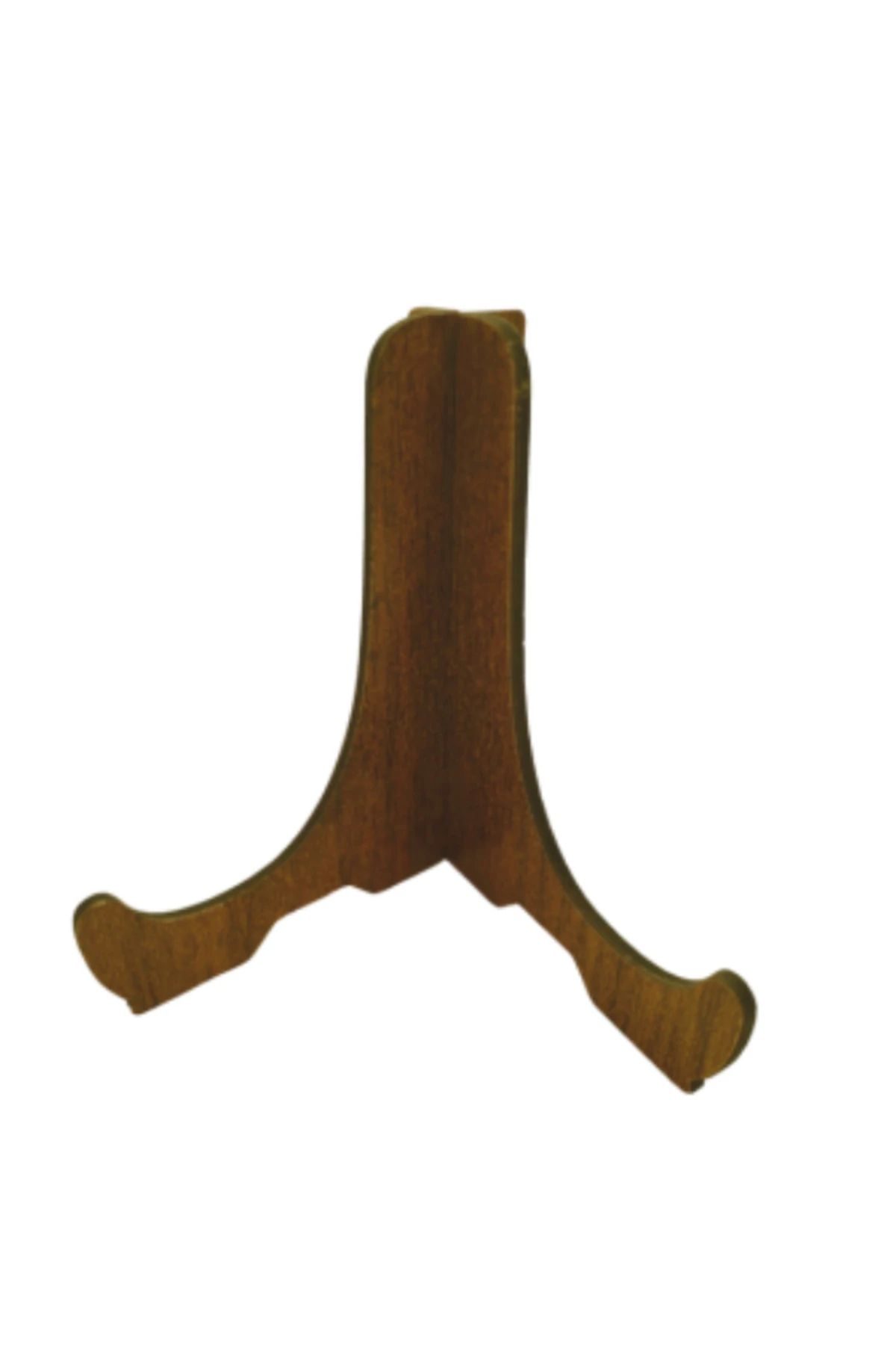 Çerçeve Tabak Teşhir Ayağı Stand Ahşap Stand 9.5cmx10cm Şövalye Ceviz 5 Adet