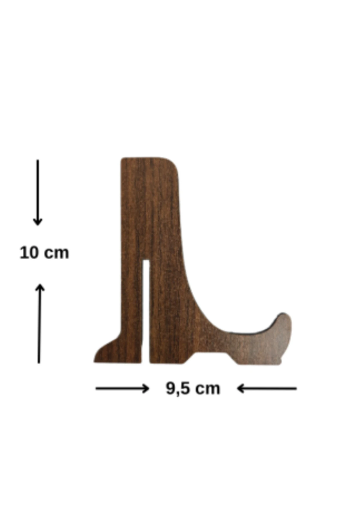 Çerçeve Tabak Teşhir Ayağı Stand Ahşap Stand 9.5cmx10cm Şövalye Ceviz 5 Adet
