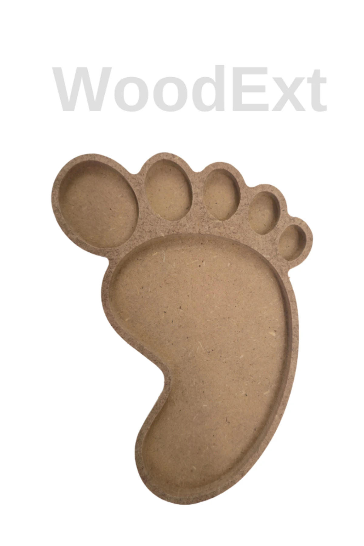 Ahşap Mozaik Baz. Bebek Ayak Mozaik Ahşap Baz. 16 Cm X 12 Cm Derinlik 4 Mm