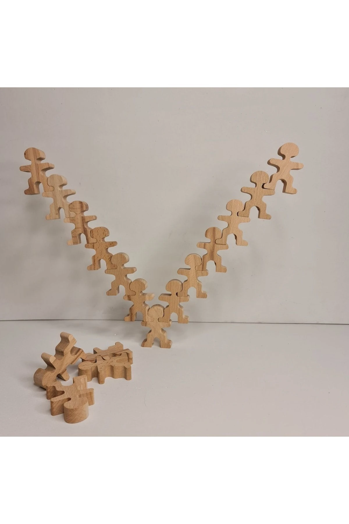 20 Adet Özel Tasarım, Ahşap Denge Adam Oyunu. Kusursuz Denge,