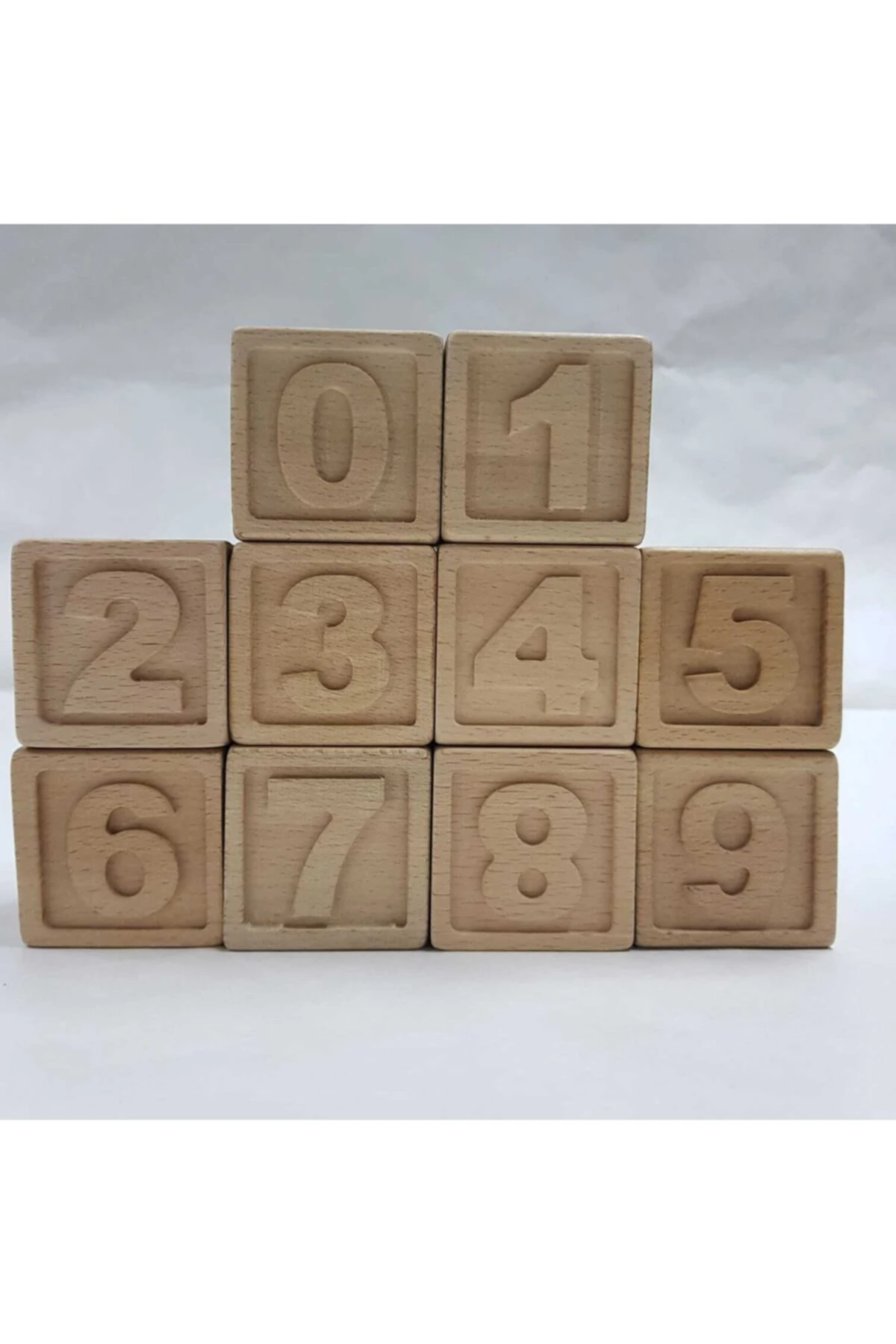 Ahşap Rakam Seti  Büyüklükte Küpler (10 Adet) 5x5 Cm