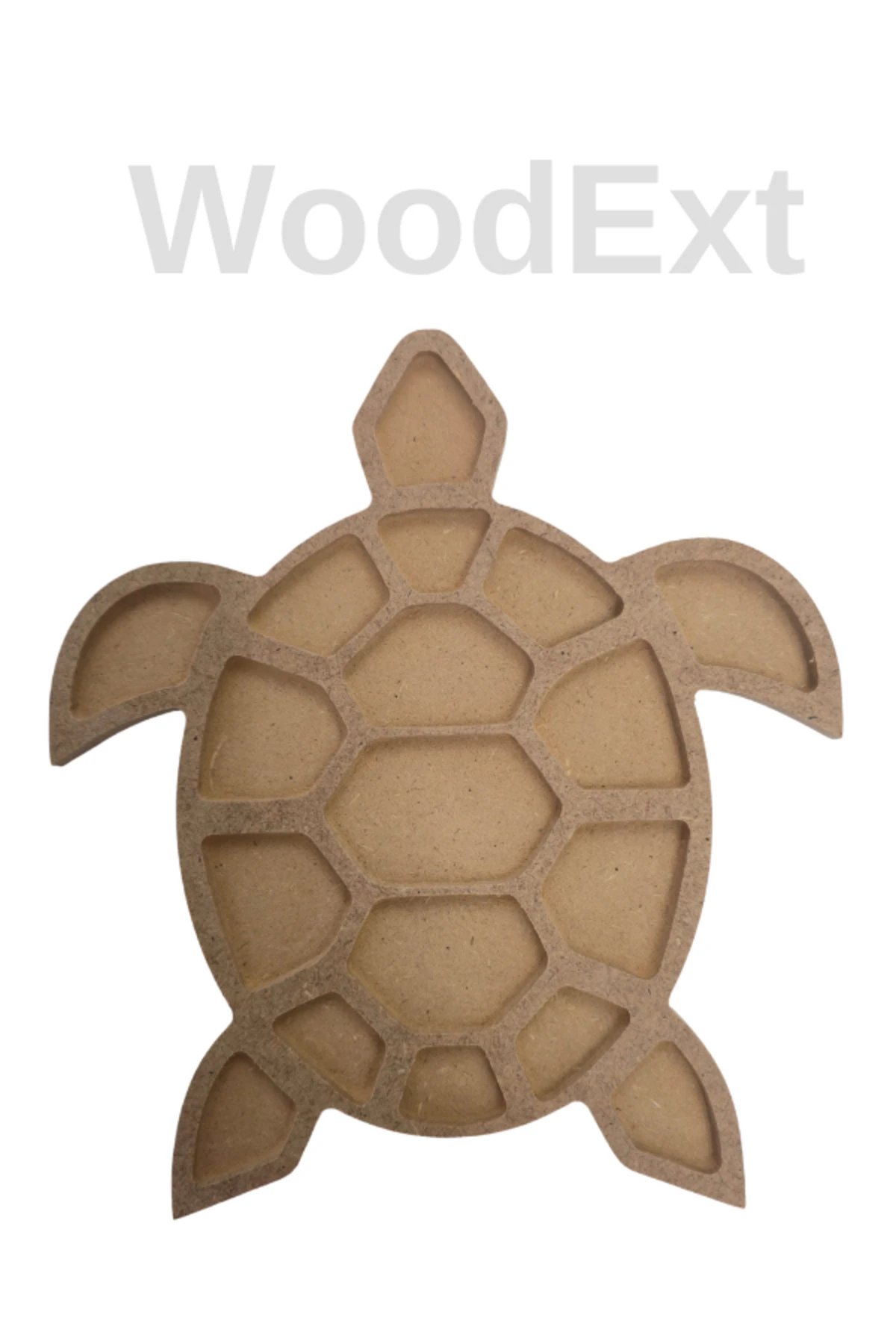 Mozaik Çalışması Için KAPLUMBAĞA Ahşap Baz. 19 Cm X 20 Cm Derinlik 4 mm