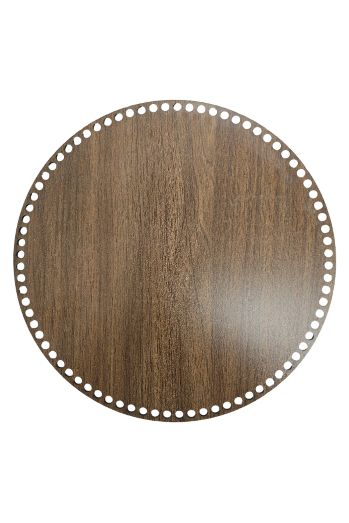 Ahşap Tepsi Örgü Tabanı Plakası Çift Taraftlı Yuvarlak30 Cmx30cm Ahşap tepsi Ve Sepet Altı