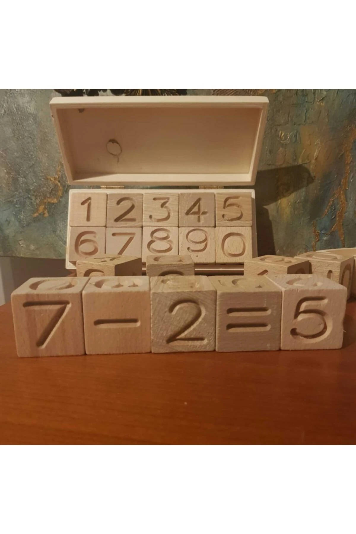 Ahşap Küplerle 4 Işlem Seti (4x4 Cm Ahşap Blok)