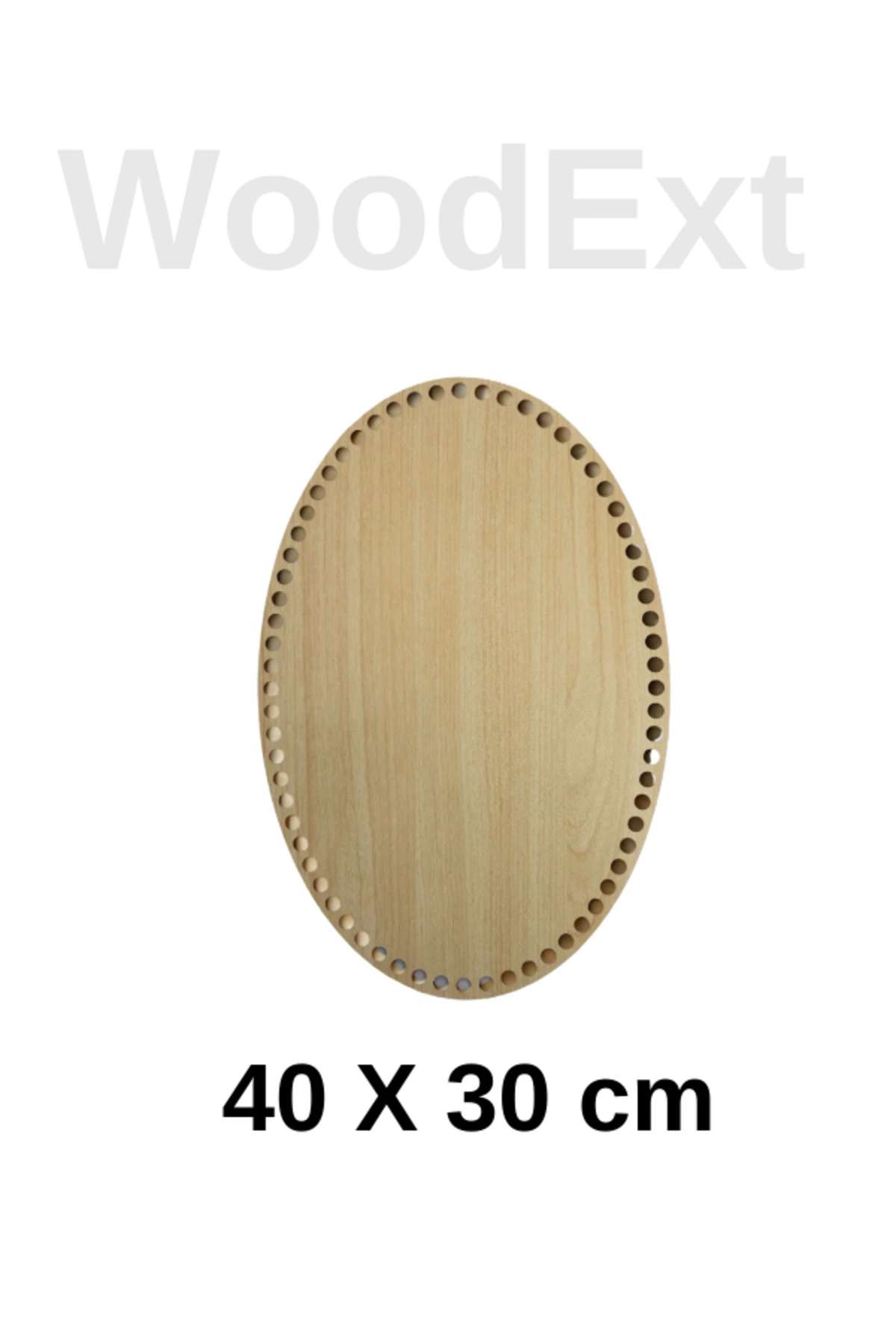 Ahşap Oval Elips Sepet Örme için Tepsi Tabanı 40x30 Cm AKÇA AğaçÇift Yüz 3 Mm Mdf