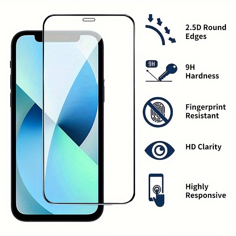 iPhone 15 Pro Max ile Uyumlu Anti-Statik Ekran Koruyucu Kırılmaz Cam