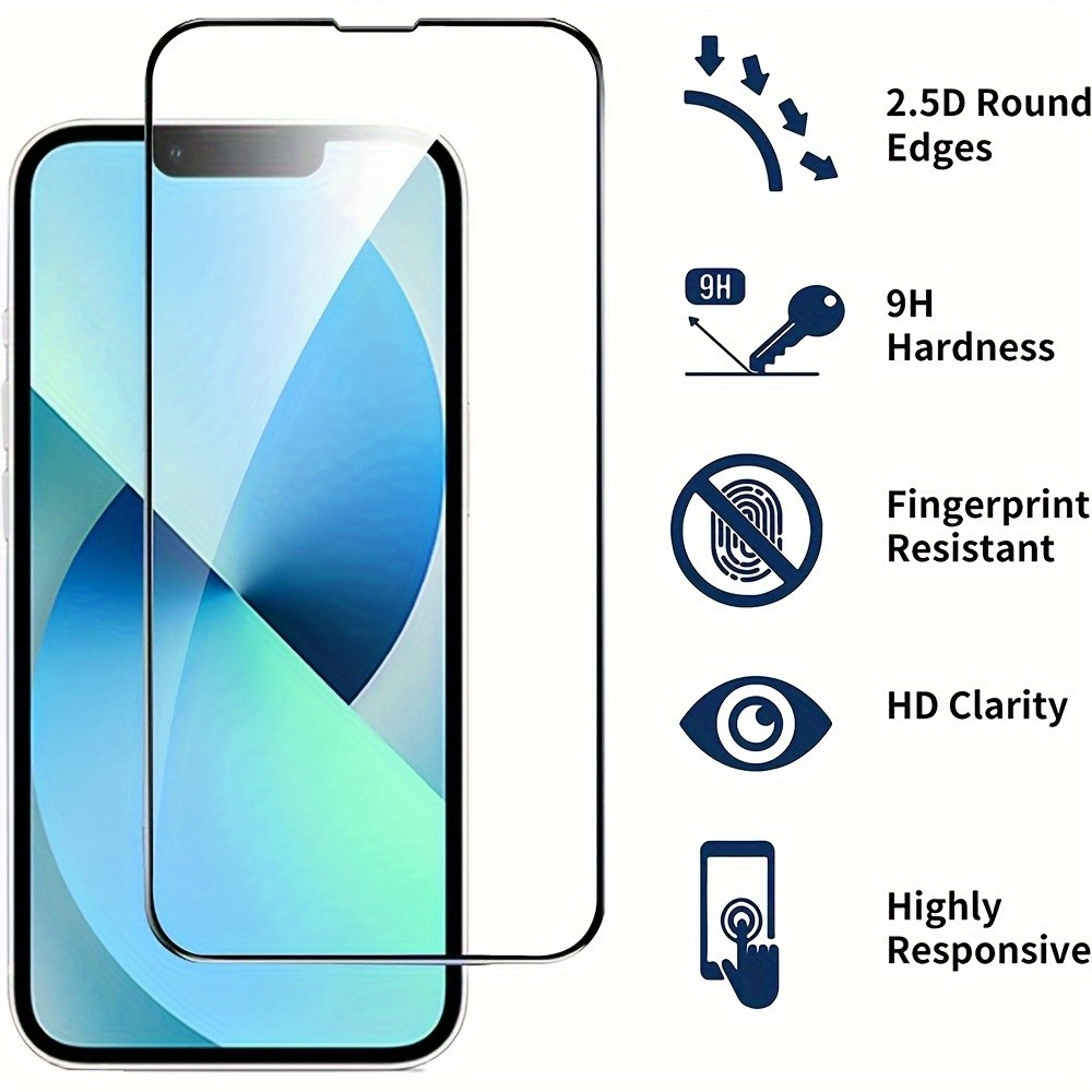 iPhone 15 ile Uyumlu Anti-Statik Ekran Koruyucu Kırılmaz Cam