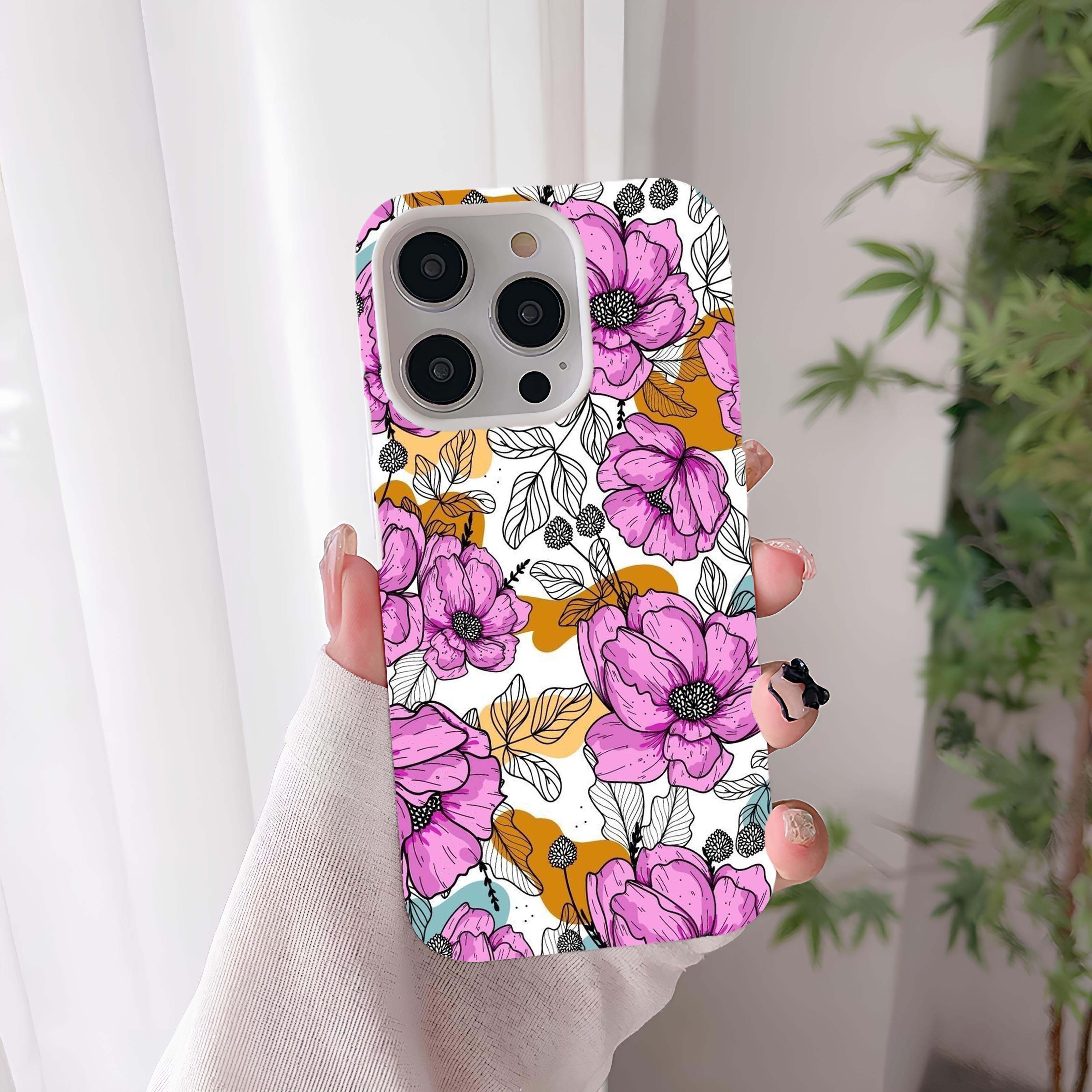 Purple Flowers Özel Tasarım Premium Kalite Telefon Kılıfı