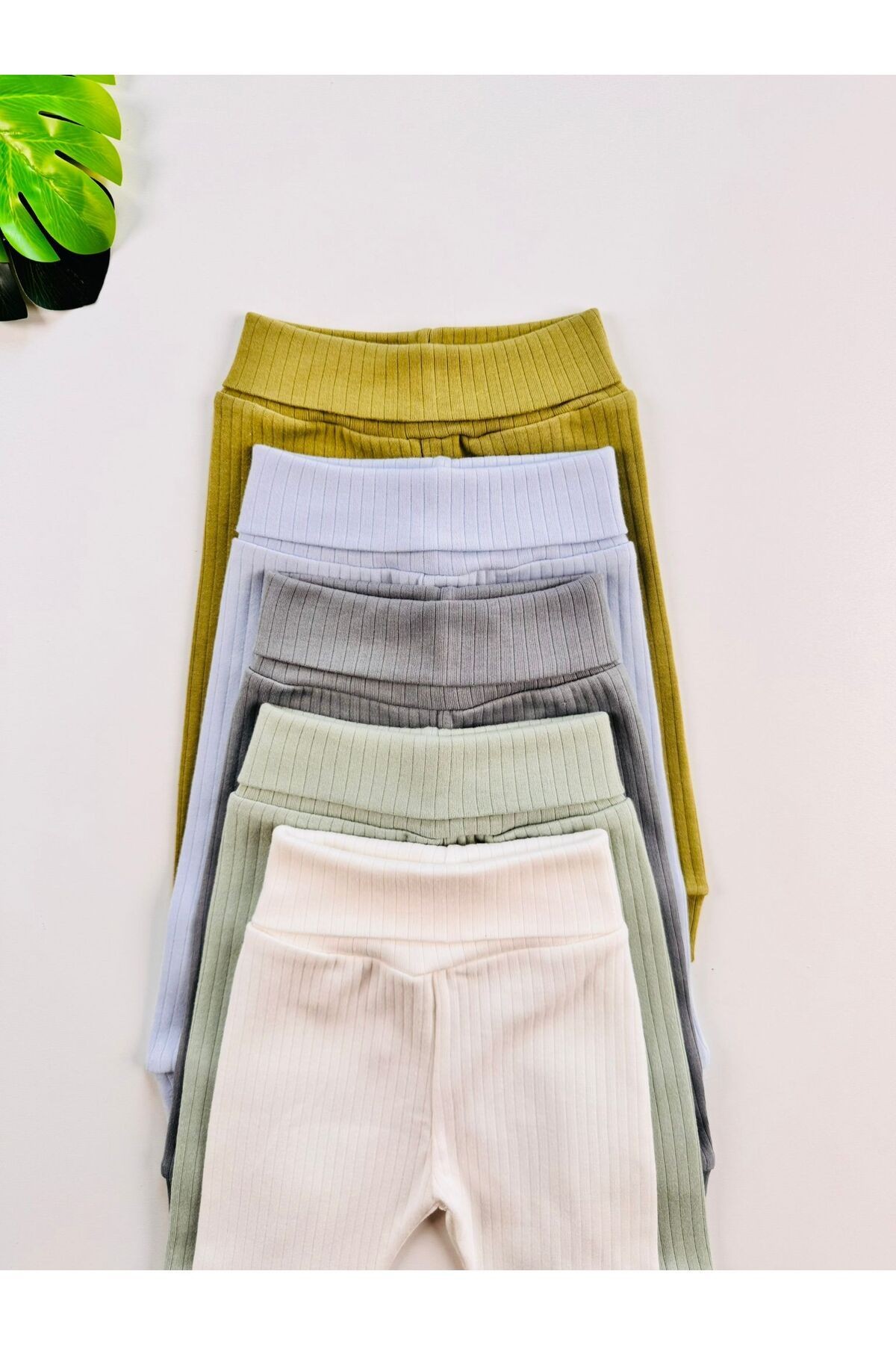 5'li %100 Pamuklu Raporlu Unisex Basic Bebek Pantolon